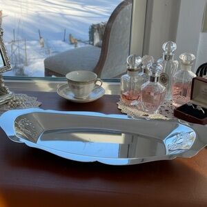 Krome Kraft tray by Farber Bros, vintage, serving try or decor piece